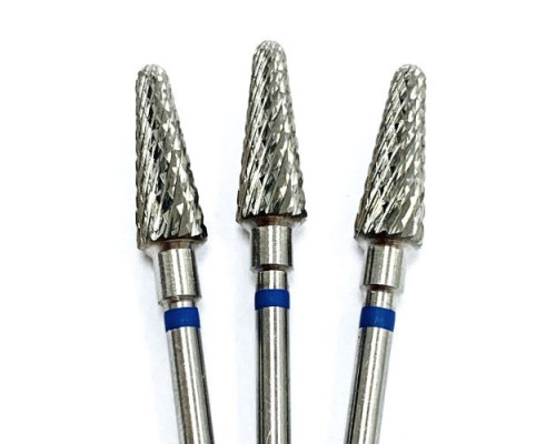 Фреза ТВС "закругленный конус", синяя насечка, d-5.0mm (ФКЗД 050-С)