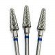 Фреза ТВС "закругленный конус", синяя насечка, d-5.0mm (ФКЗД 050-С)