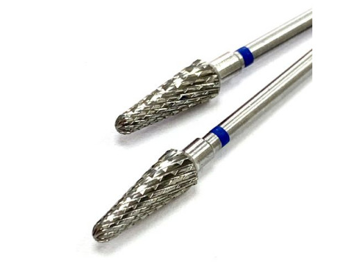 Фреза ТВС "закругленный конус", синяя насечка, d-5.0mm (ФКЗД 050-С)