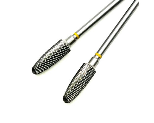 Фреза ТВС "парабола", желтая насечка, d-5.0mm (ФПД 050-ОМ)