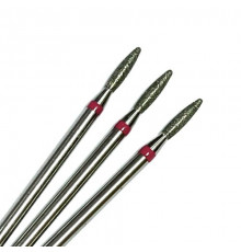 Фреза алмазная "пламя" 018 красная с тупым концом