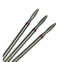 Фреза алмазная "пламя" 021 красная с тупым концом