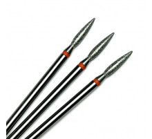 Фреза алмазная "пламя" 023 оранжевая удлиненная