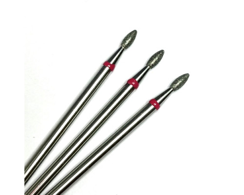 Фреза алмазная "эллипс/олива" 018 красная