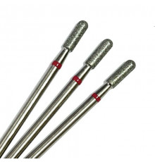 Фреза алмазная "цилиндр закругленный/микрофон" 025 красная