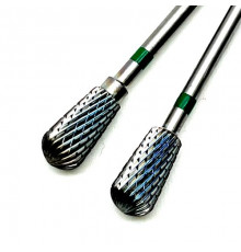 Фреза ТВС "груша", зеленая насечка, d-6.0mm