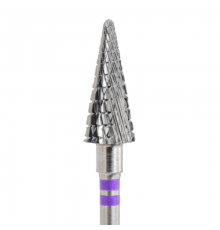 Фреза ТВС для левши "елочка", сиреневая насечка, d-6.0mm (ФКЕТЛ-060)