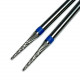Фреза ТВС "конус фиссурный", синяя насечка, d-1.6mm (ФКЗУД 016Ц-С 6°) 